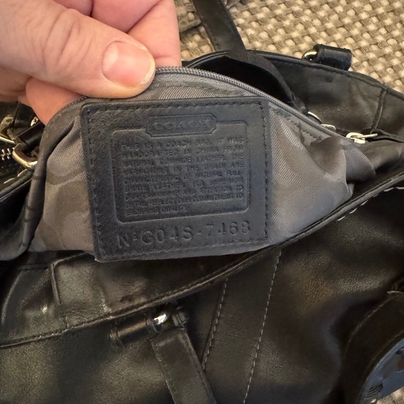 Vintage Coach Hampton Carryall Handbag 7468 Leather Black - Picture 4 of 15